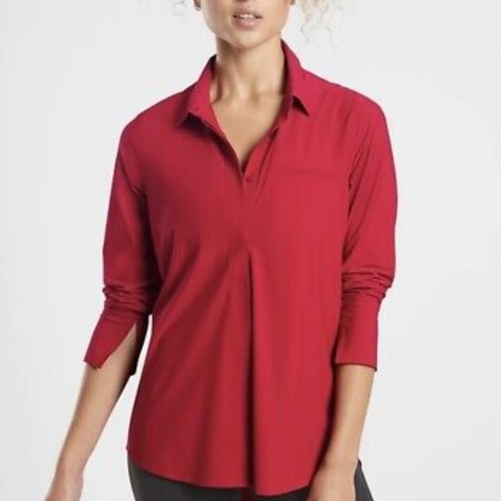 Athleta urbanite top matador red m